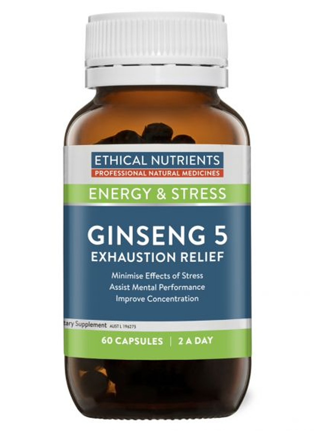 ethical nutrients GINSENG 5 EXHAUSTION RELIEF