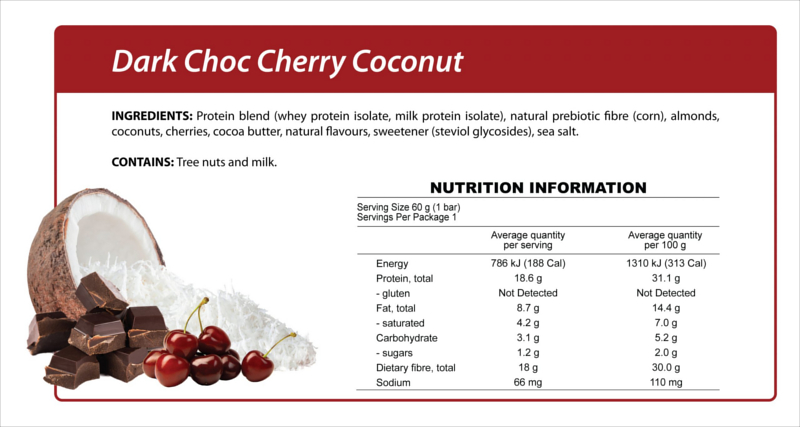 Smart Protein Bars Dark Choc Cherry Coconut