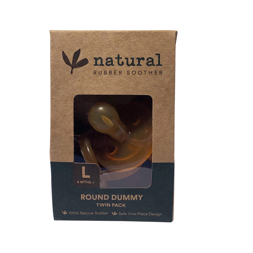Nat Rubber Soother Round Dummy Large Twin