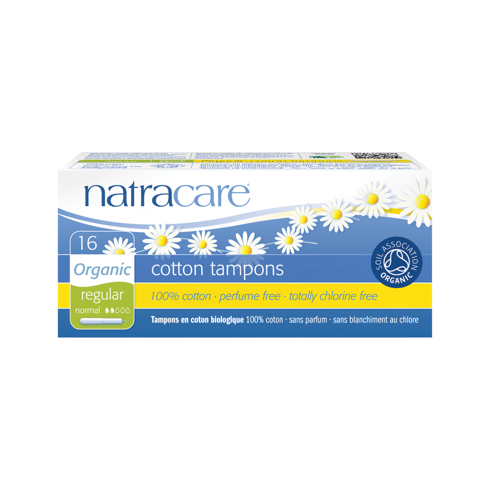 Natracare Organic Cotton Tampons Regular w Applicator x16Pk