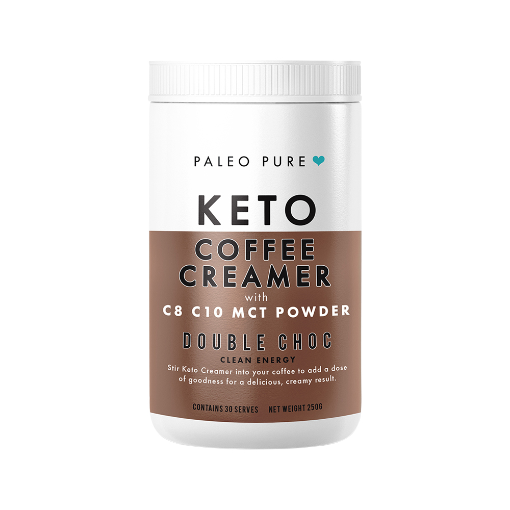 Paleo Pure Keto Coffee Creamer w MCT Pwd Double Choc 250g