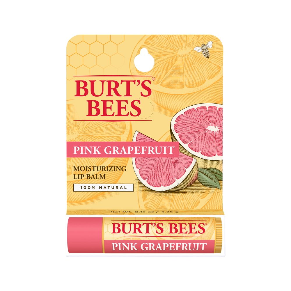 Burts Bees Lip Balm Pink Grapefruit Refreshing Tube 4.25g
