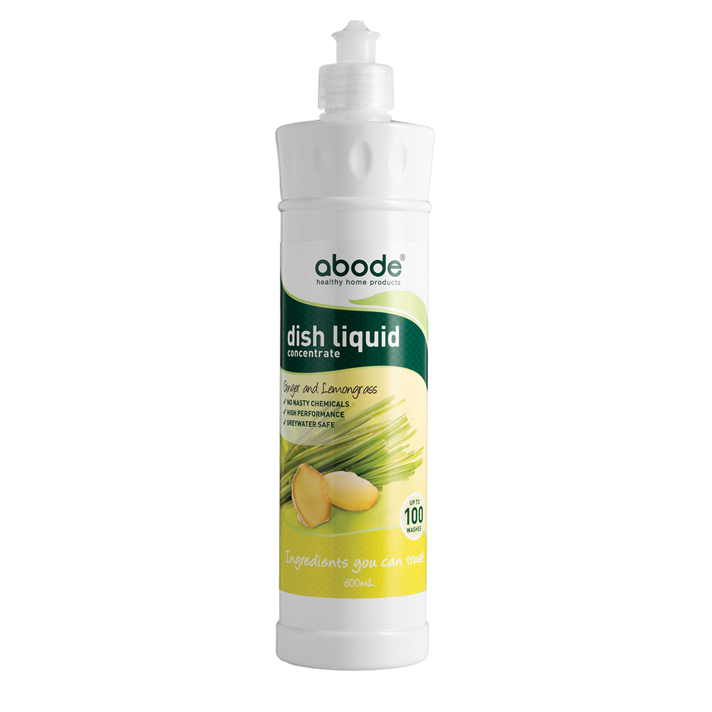 Abode Dish Liquid Concentrate Ginger and Lemongrass 600ml