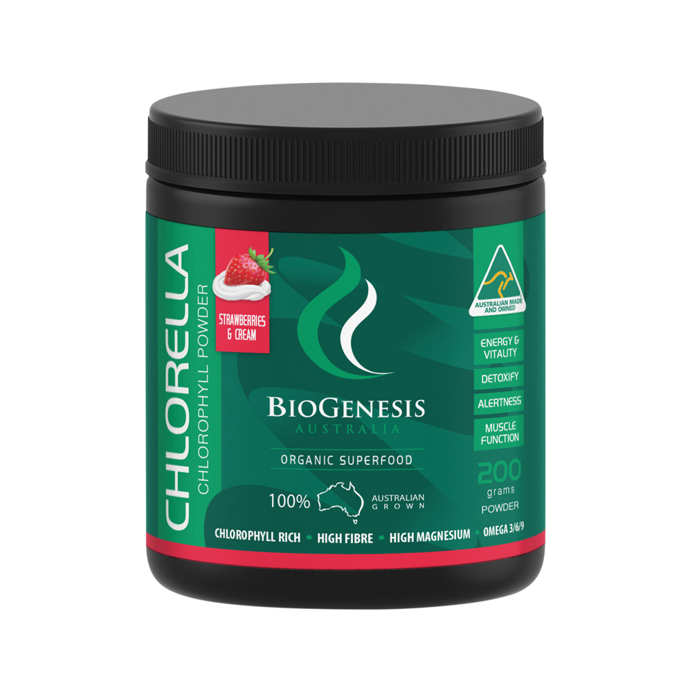 BioGenesis Chlorella Powder | Strawberries Cream