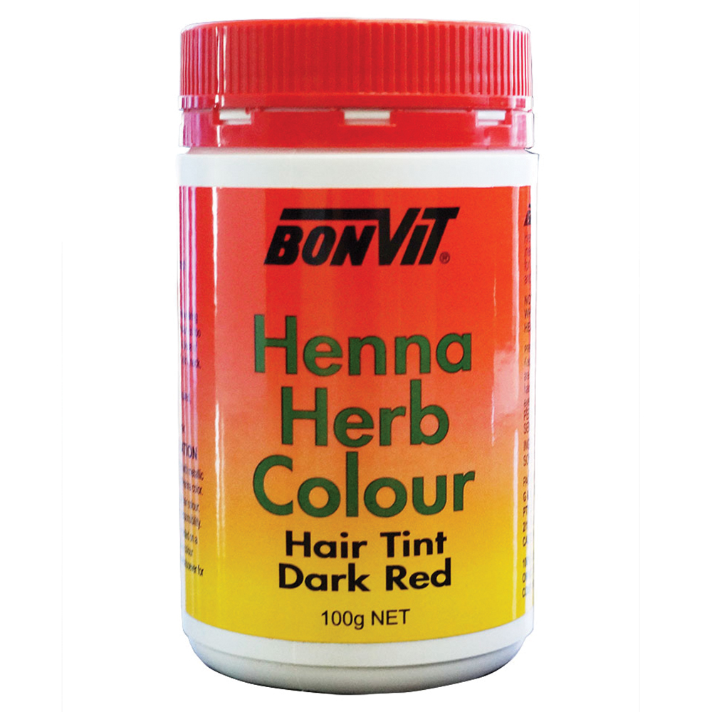 Bonvit Henna Herb Colour Hair Tint Dark Red 100g