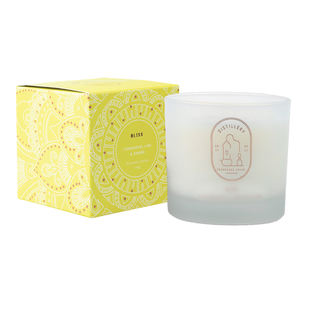 Distillery Soy Candle Bliss Lemongrass Lime and Ginger 190g