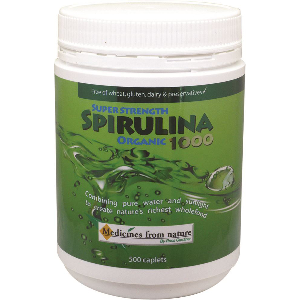 Medicines From Nature Super Strength Spirulina Org 1000 500c