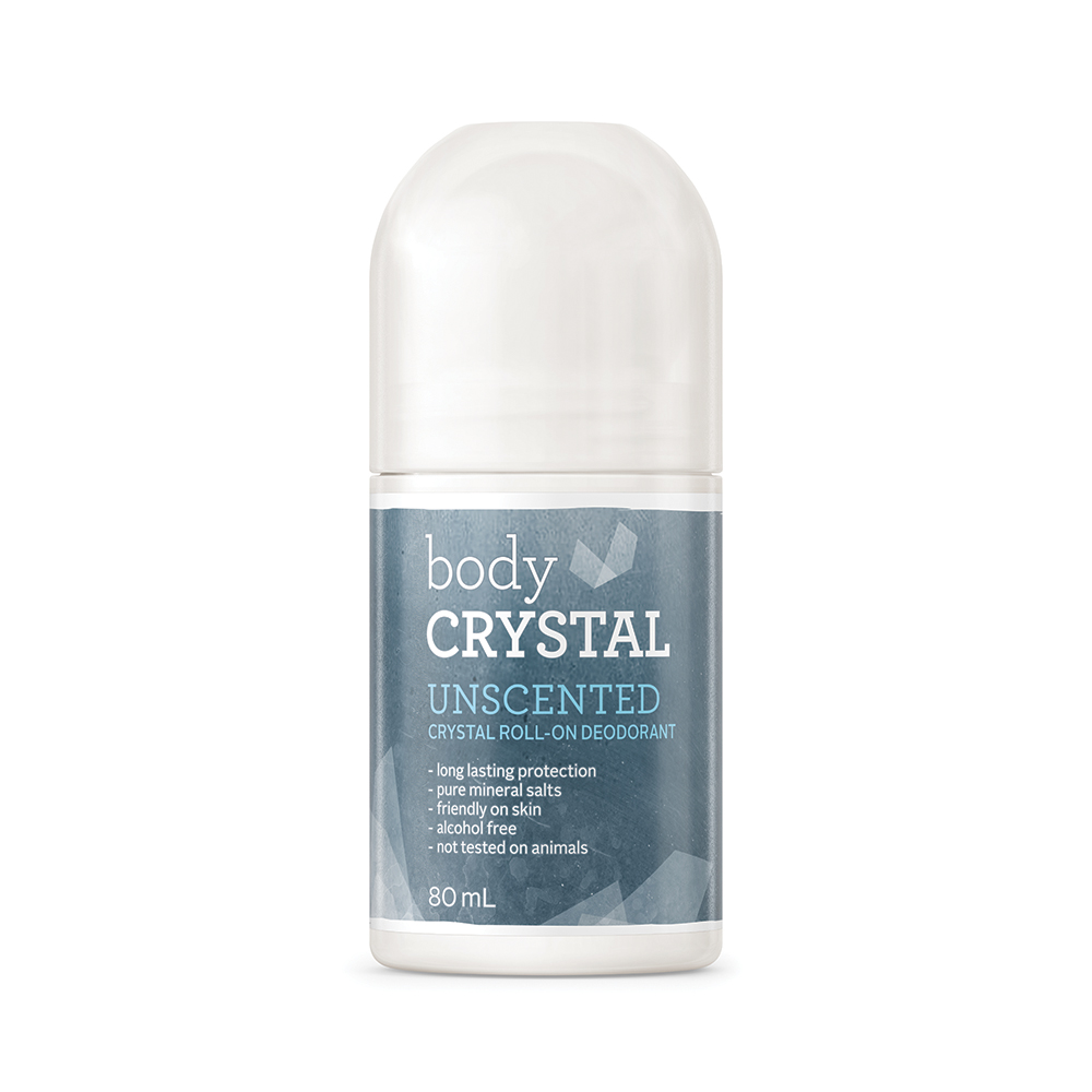 Body Crystal Crystal Roll On Deodorant Unscented 80ml
