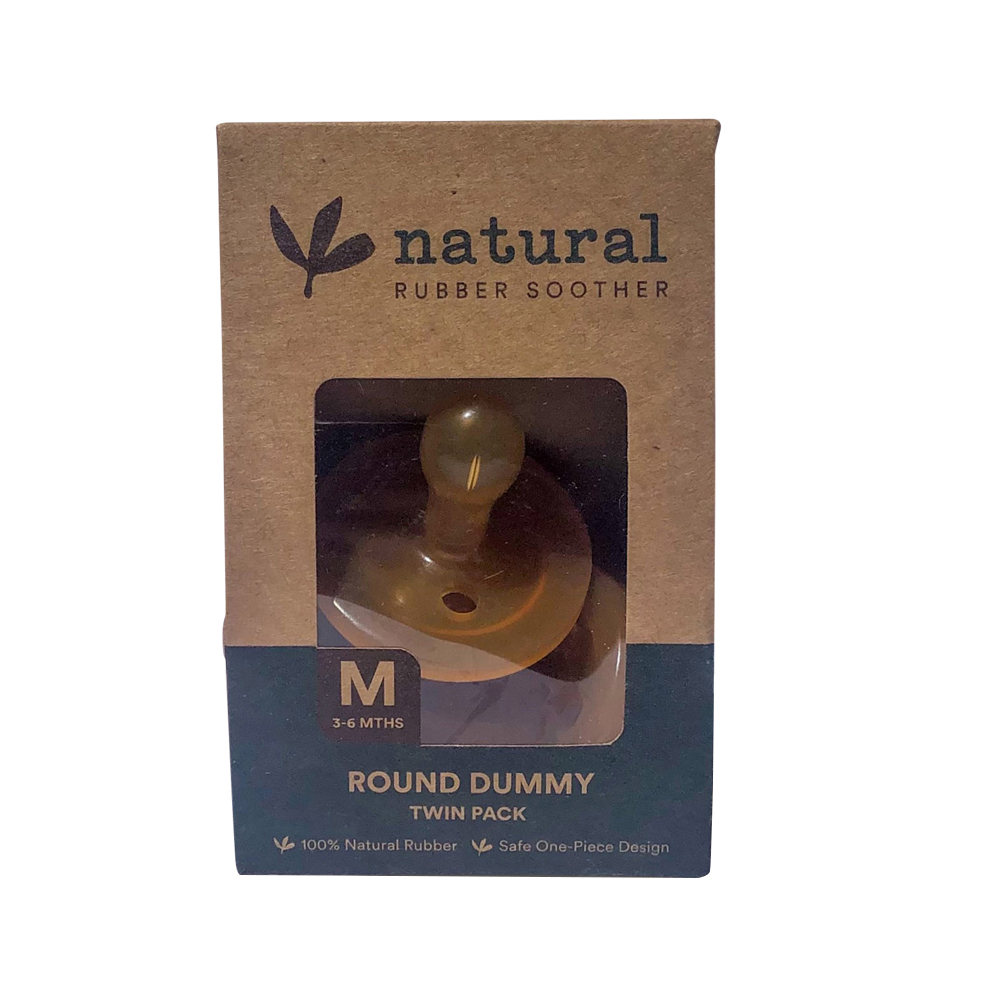Nat Rubber Soother Round Dummy Medium Twin