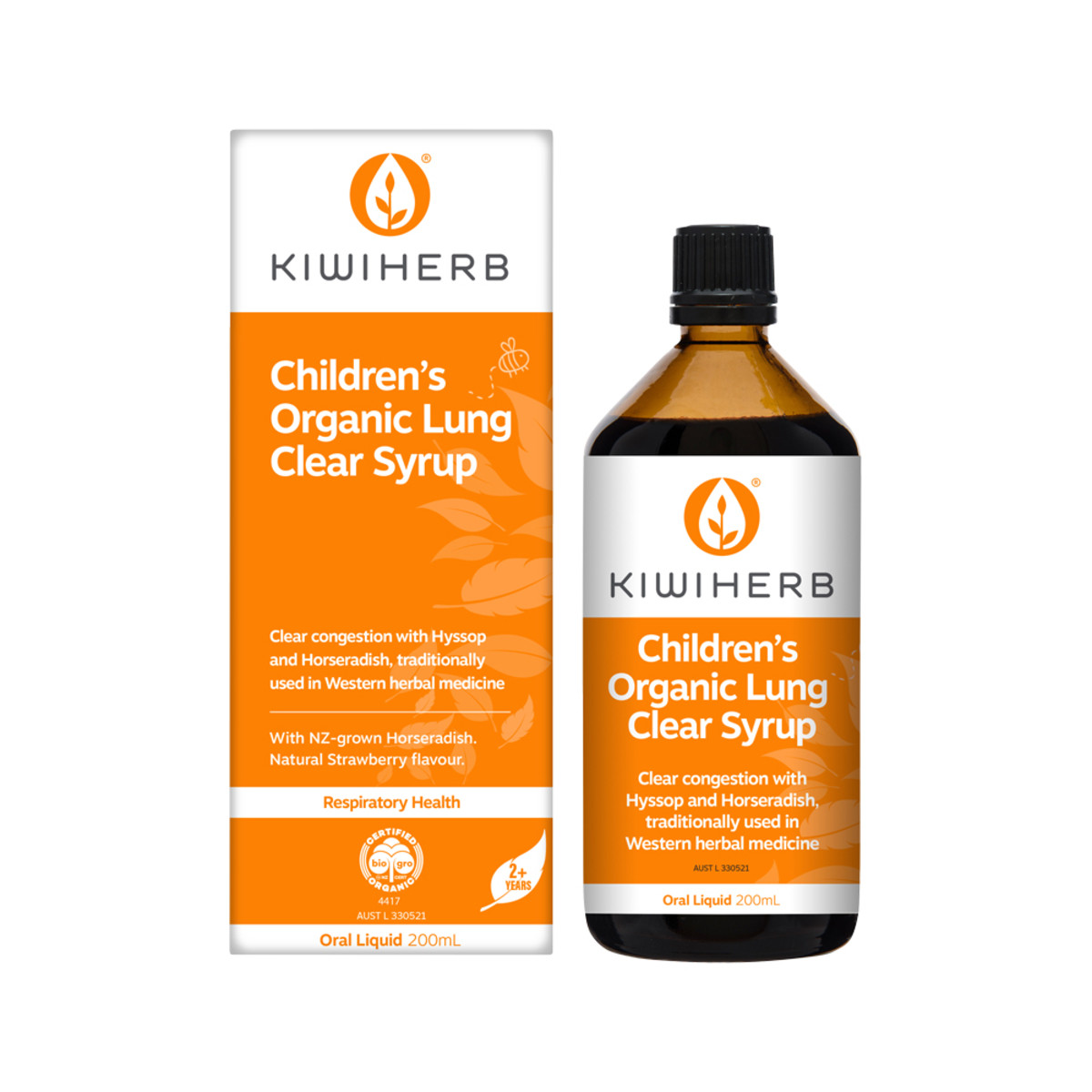 KiwiHerb Children's Organic Lung Clear Syrup