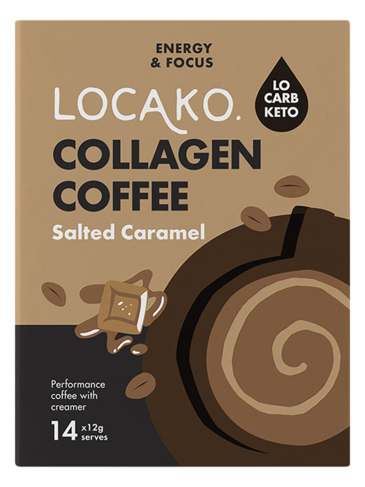 Locako Salted Caramel Collagen Coffee Sachets