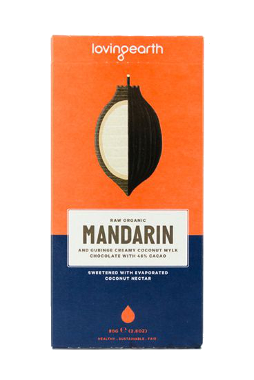 Loving Earth Mandarin & Gubinge Creamy Mylk Chocolate - Raw Organic