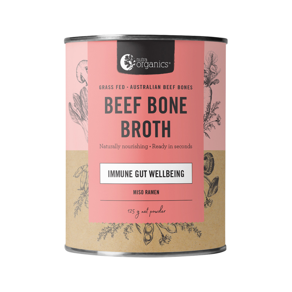 Nutra Organics Beef Bone Broth - Miso Ramen