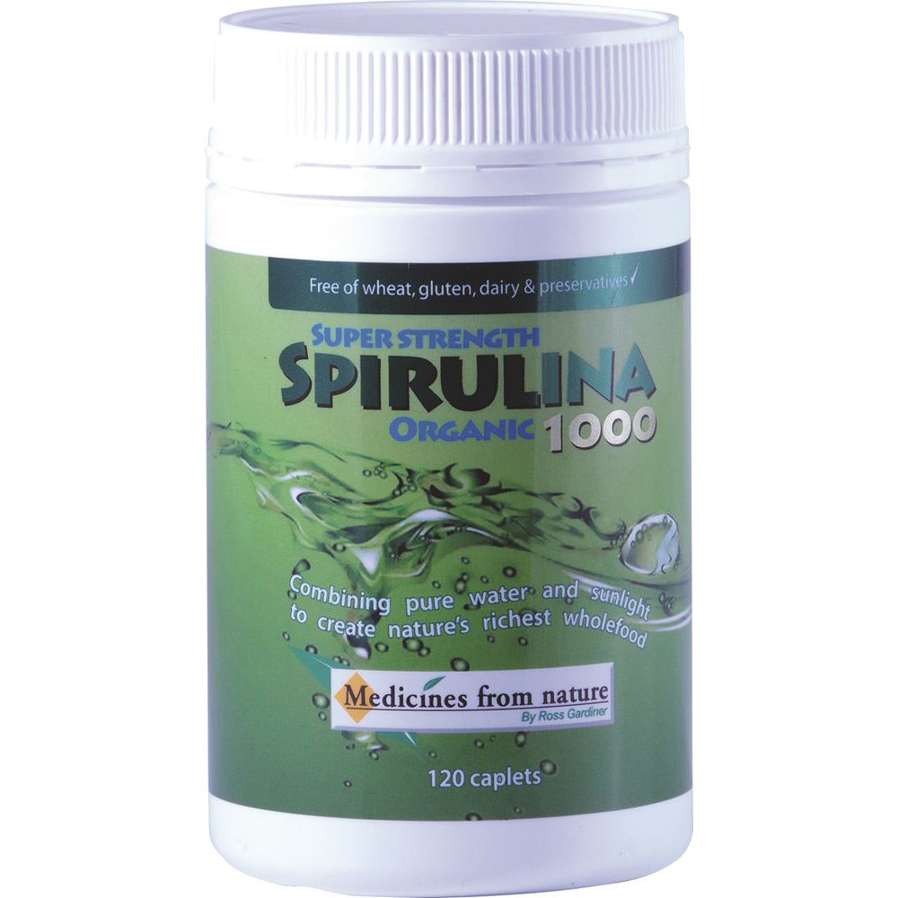 Medicines From Nature Super Strength Spirulina Org 1000 120c