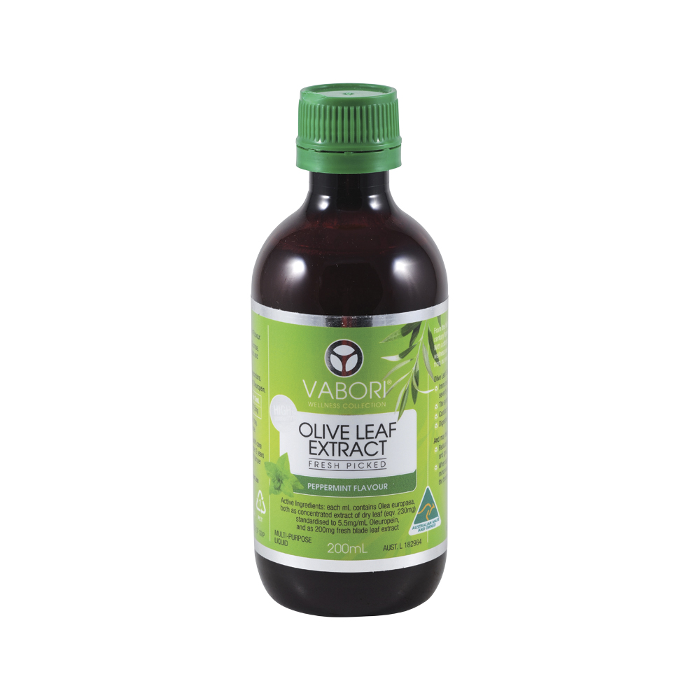 Vabori Olive Leaf Extract Peppermint 200ml