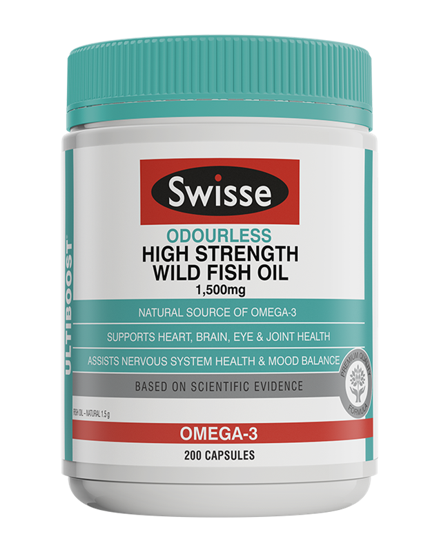 Swisse Fish Oil 1500mg - Odourless Wild Fish Oil