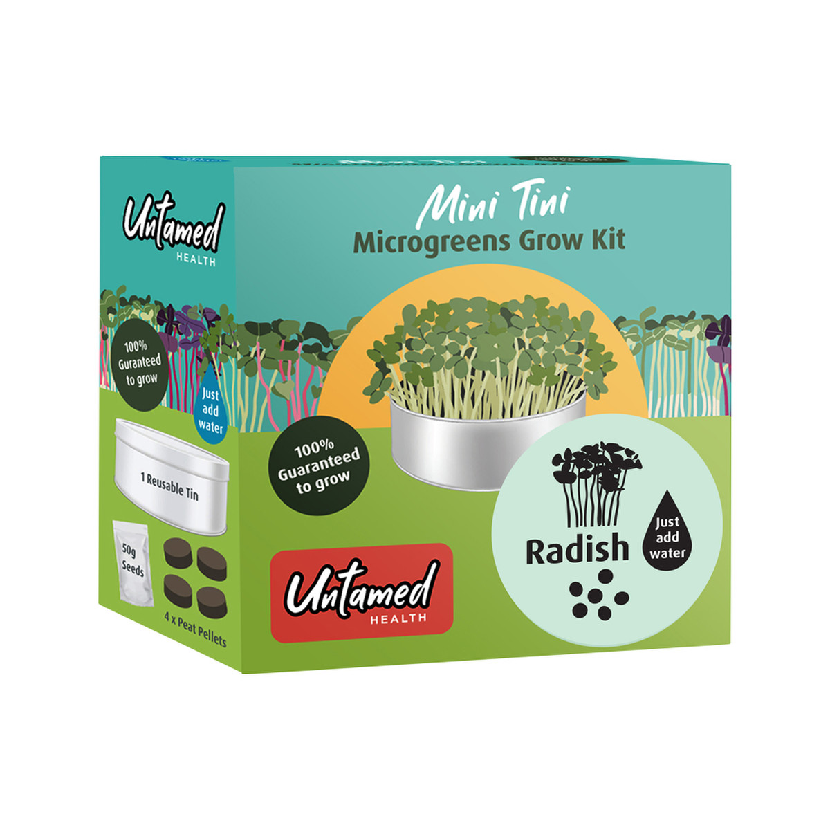 Untamed Health | Radish Grow Kit | Mini Tini Microgreens
