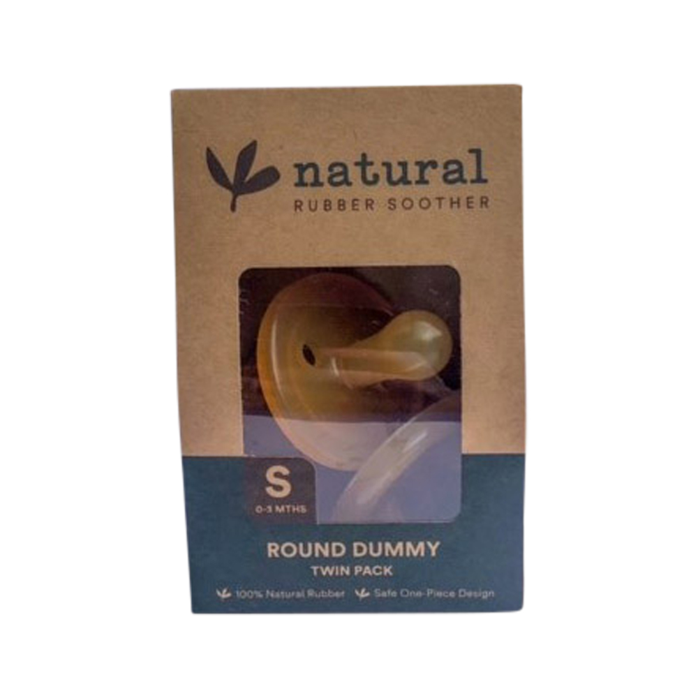 Nat Rubber Soother Round Dummy Small Twin