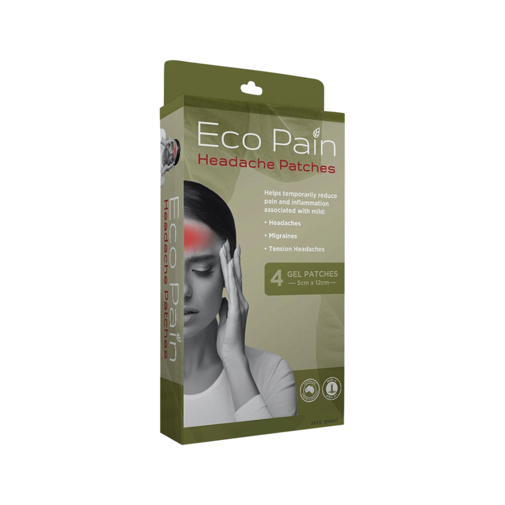 Byron Naturals Eco Pain Patches Headache x 4 Pack