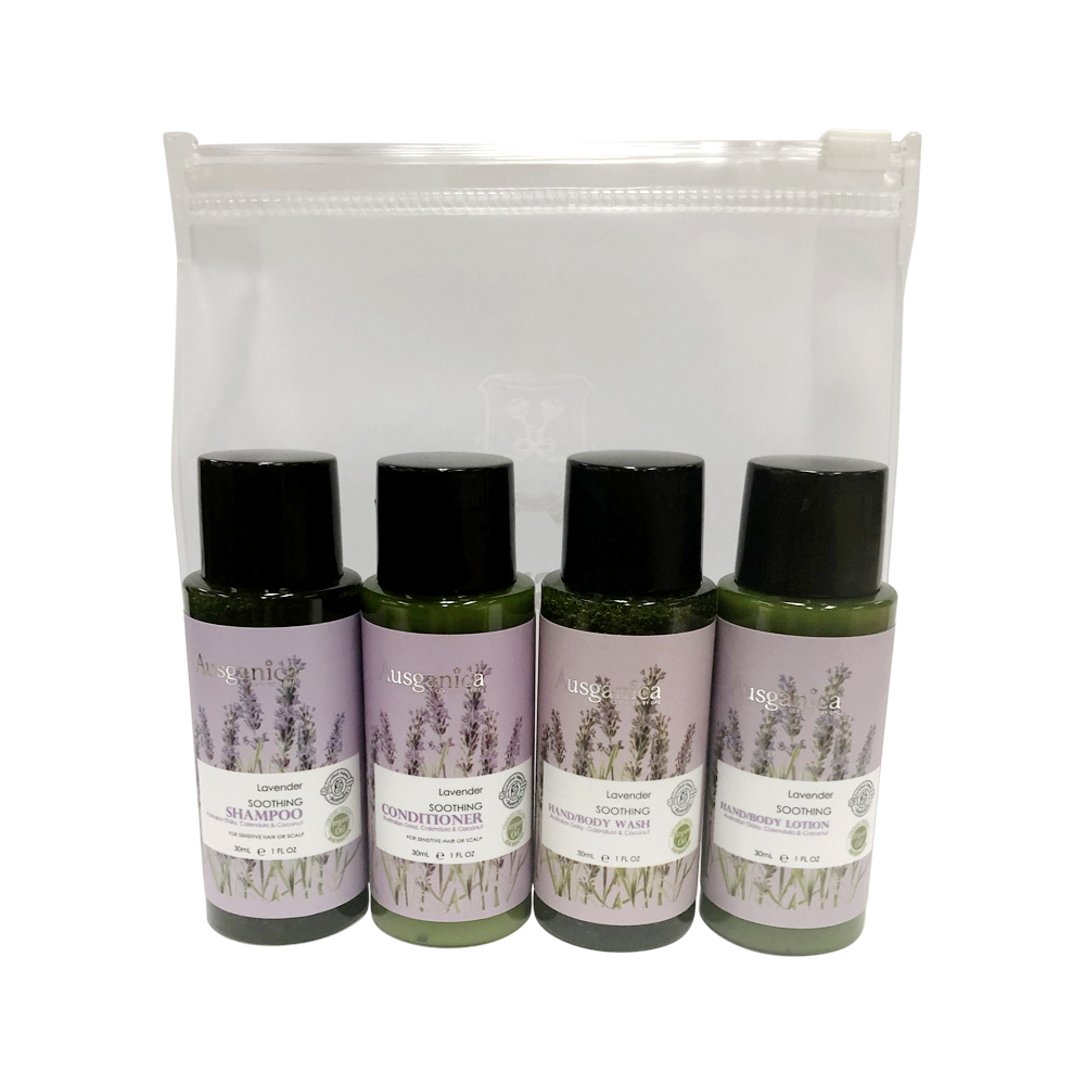 Ausganica Travel Kit Hair and Body Lavender 30ml x 4 Pack