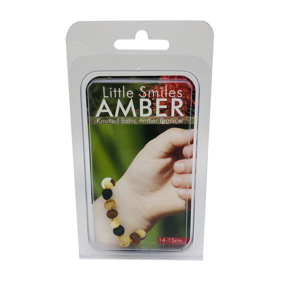 Little Smiles Amber Baby Bracelet (14 to 15cm) Raw Multi