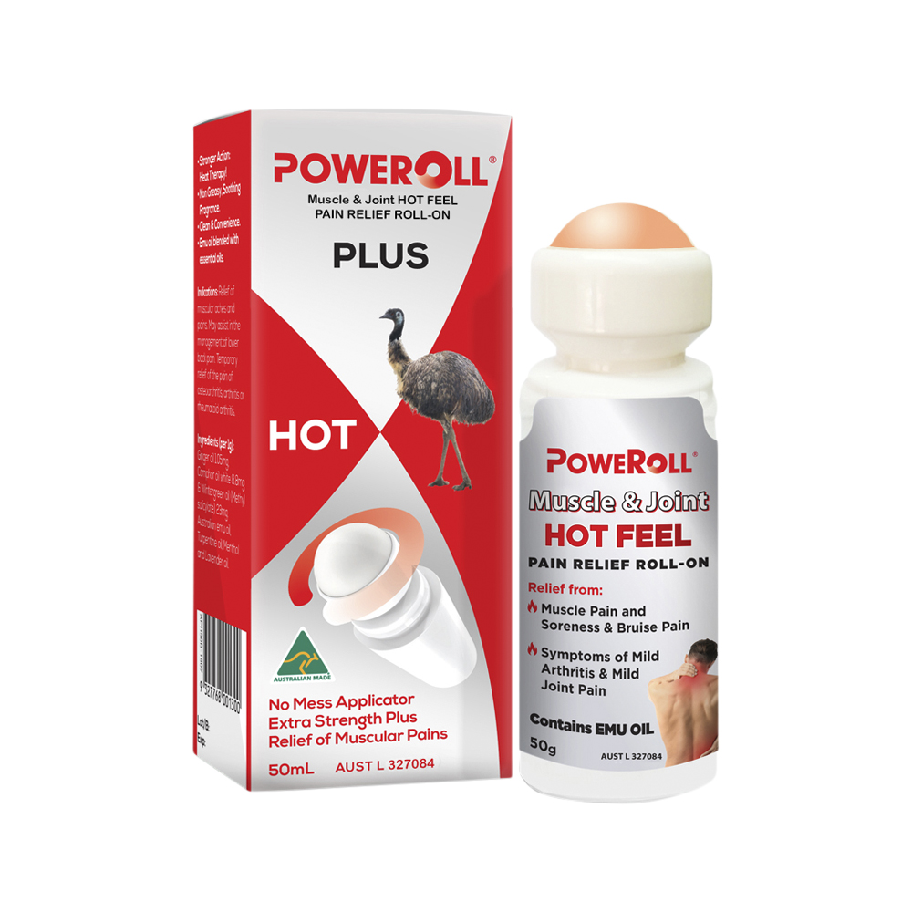 Glimlife | Poweroll Pain Relief Oil Plus (Hot) | Roll On 50ml