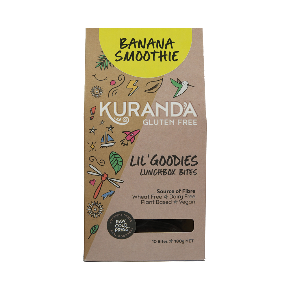 Kuranda G Free Lil Goodies LunchBites BananaSmooth 18gx10Pk