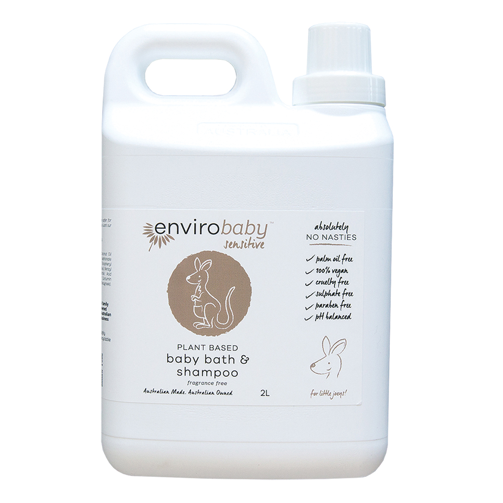 EnviroBaby Sensitive Baby Bath Shampoo Fragrance Free 2L