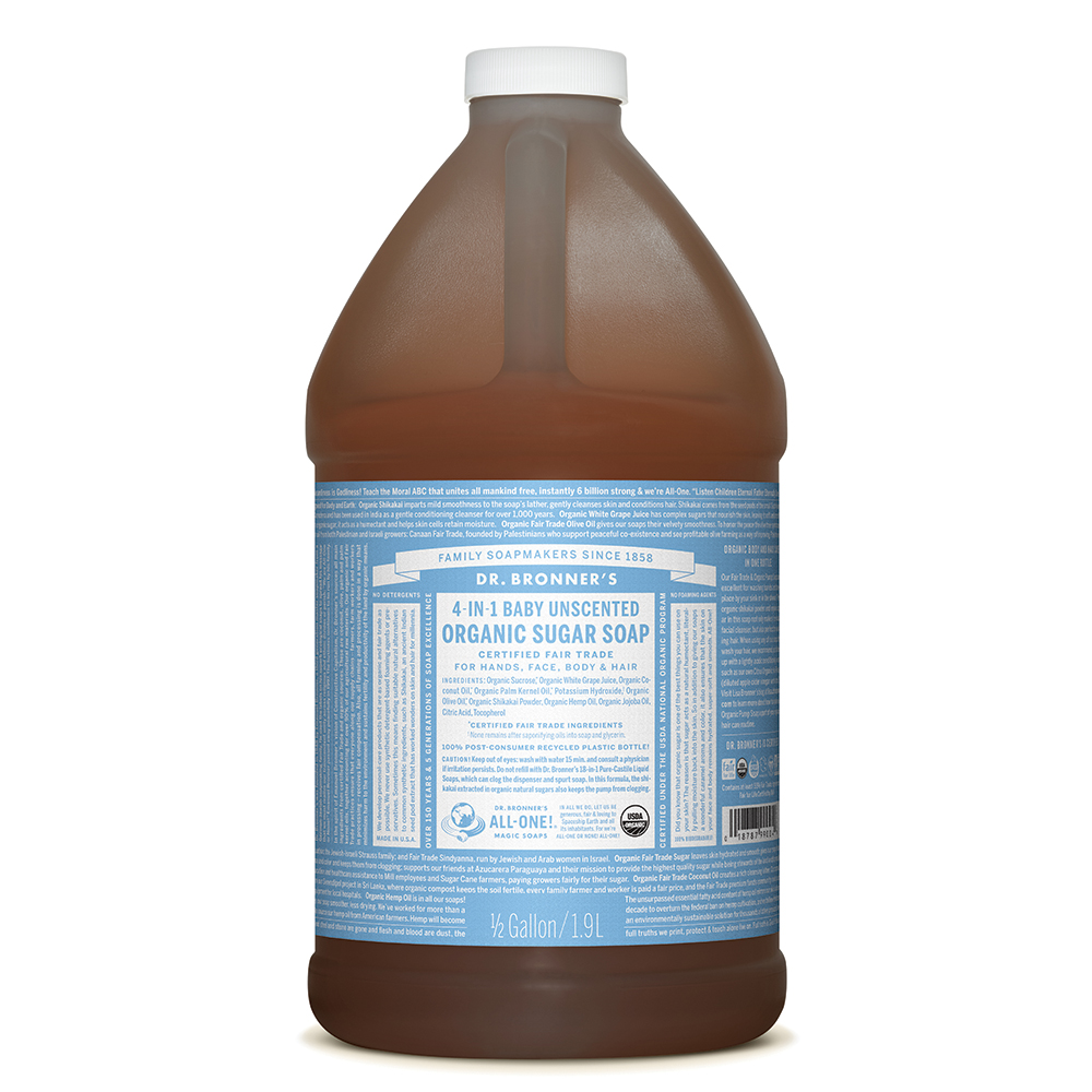 Dr. Bronner's Organic Pump Soap Refill Baby Unscented 1.9L