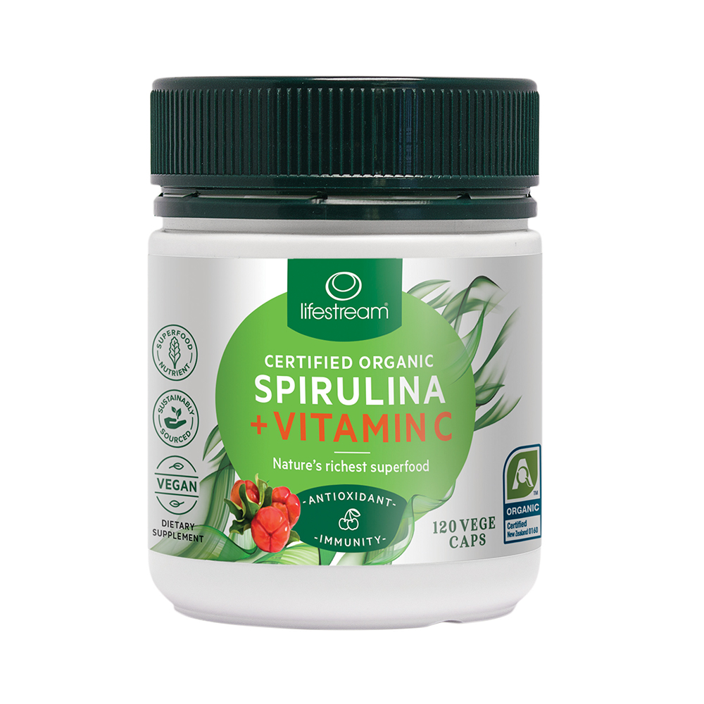LifeStream Organic Spirulina Plus Vitamin C 120vc