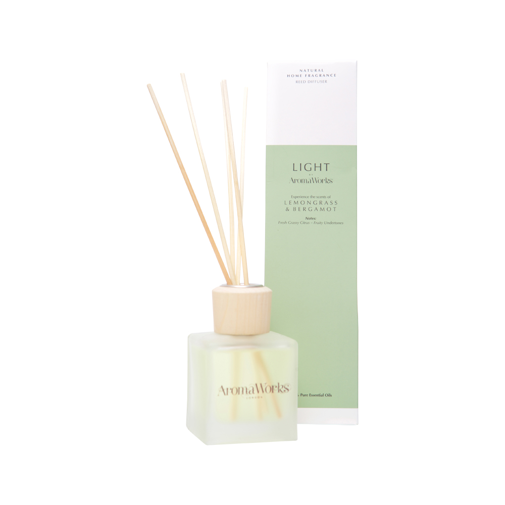 AromaWorks Light | Reed Diffuser | Lemongrass & Bergamot