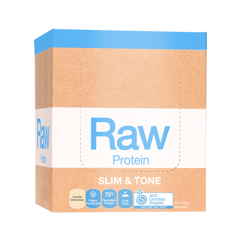 Amazonia Raw Protein Slim Tone Vanilla Cinn Sach 30g x 12Pk
