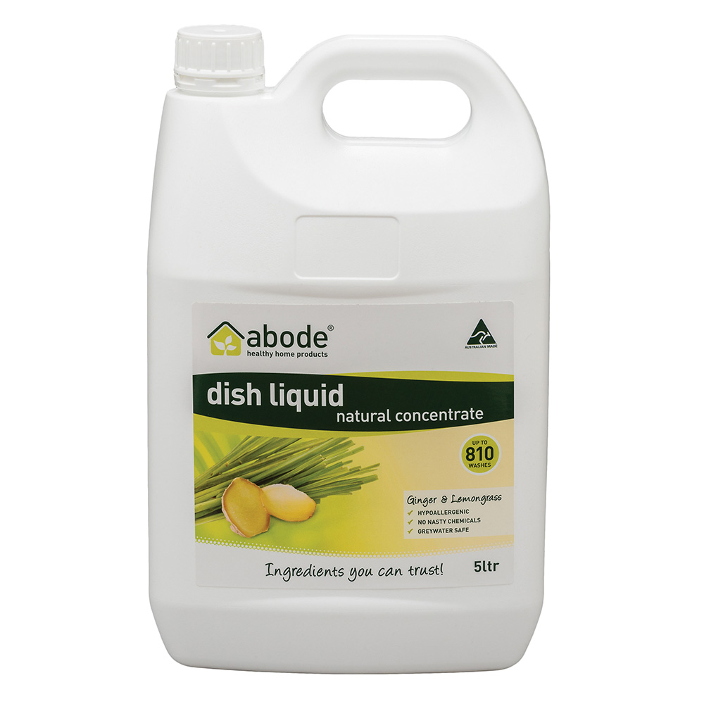 Abode Dish Liquid Concentrate Ginger and Lemongrass 5L